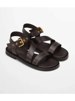 Leren sandalen bruin