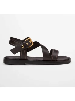 Leren sandalen bruin