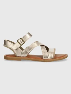 Leren sandalen goudkleurig