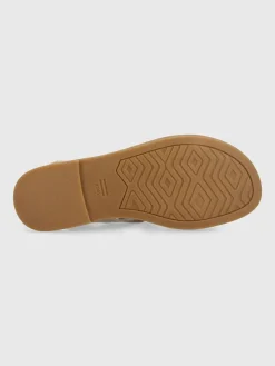 Leren sandalen goudkleurig