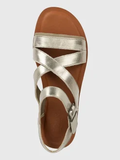 Leren sandalen goudkleurig