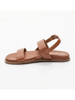 Leren sandalen lichtbruin