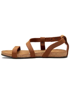 Leren sandalen lichtbruin