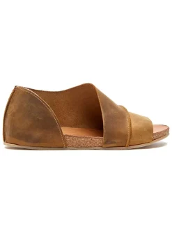 Leren sandalen lichtbruin