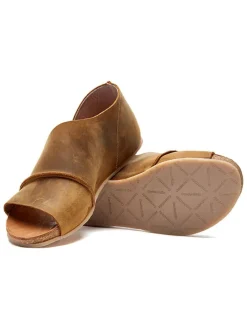 Leren sandalen lichtbruin