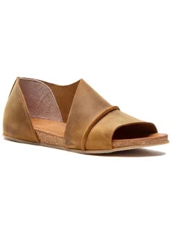 Leren sandalen lichtbruin