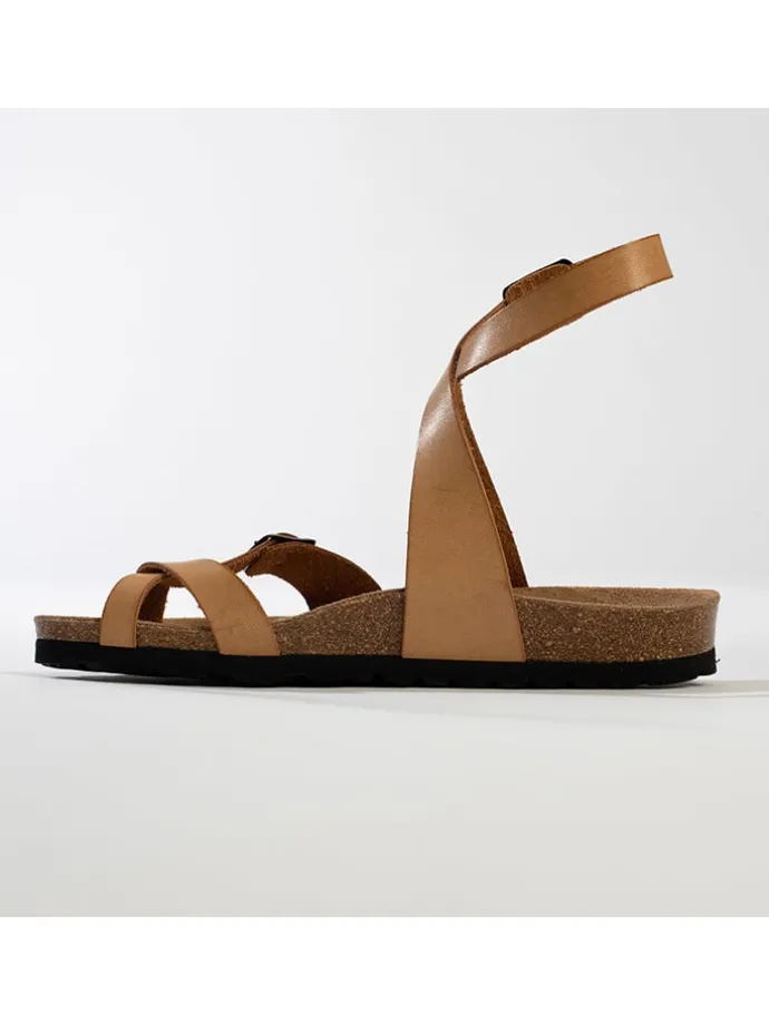 Leren sandalen "Mala" lichtbruin