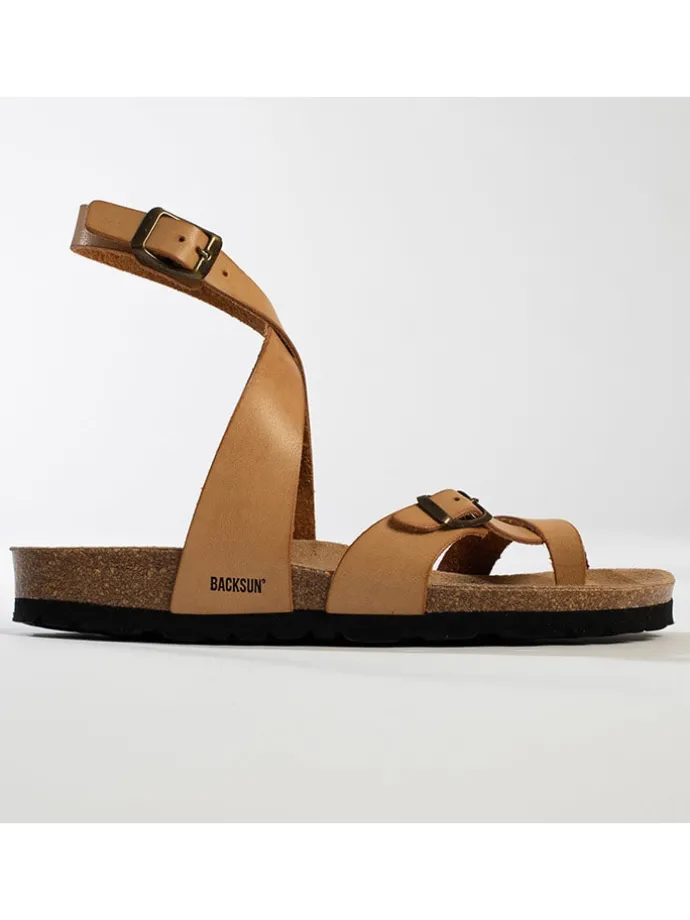 Leren sandalen "Mala" lichtbruin
