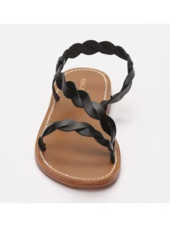 Leren sandalen "Maria" zwart