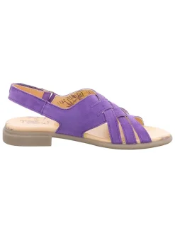 Leren sandalen paars