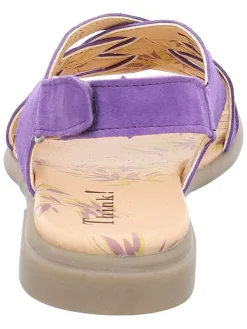 Leren sandalen paars