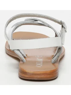 Leren sandalen wit
