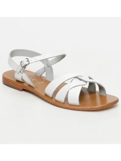 Leren sandalen wit