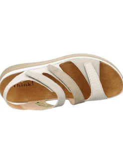 Leren sandalen wit/beige