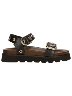 Leren sandalen zwart