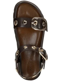Leren sandalen zwart