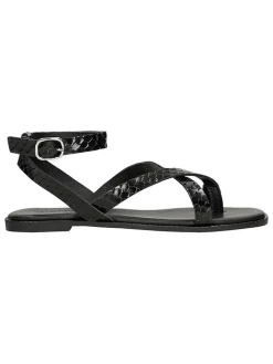 Leren sandalen zwart