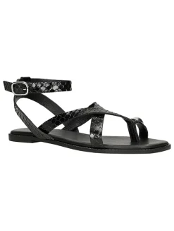 Leren sandalen zwart