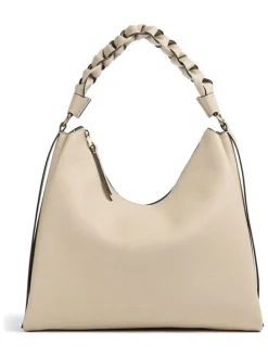 Leren schoudertas beige - (B)34 x (H)23 x (D)11 cm
