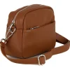 Leren schoudertas "Cascina" bruin - (B)22 x (H)18 x (D)9 cm