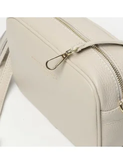 Leren schoudertas "Gaby" crème - (B)28 x (H)22 x (D)8 cm