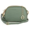 Leren schoudertas "Gradisca" groen - (B)22,5 x (H)16 x (D)7 cm