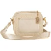 Leren schoudertas "Ilaria" beige - (B)20 x (H)17 x (D)8 cm