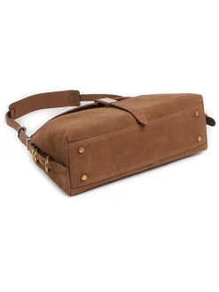 Leren schoudertas lichtbruin - (B)32 x (H)19 x (D)12 cm