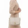 Leren schoudertas "Monte Avella" crème - (B)25 x (H)23 x (D)7 cm