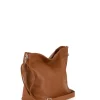 Leren schoudertas "Trapani" lichtbruin - (B)33 x (H)25 x (D)14 cm
