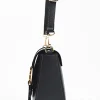 Leren schoudertas zwart - (B)24 x (H)18 x (D)8 cm
