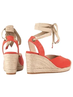 Leren sleehakpumps 