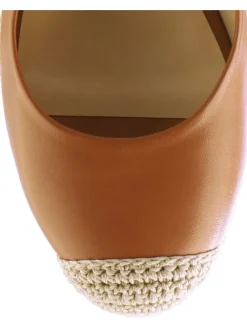 Leren sleehakpumps 