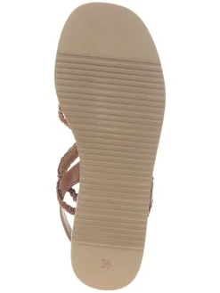 Leren sleehaksandalen bruin