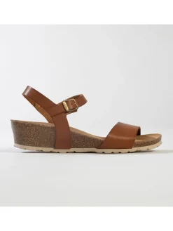 Leren sleehaksandalen