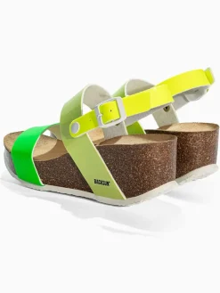 Leren sleehaksandalen