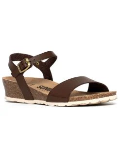 Leren sleehaksandalen