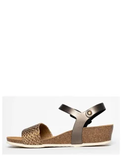 Leren sleehaksandalen 