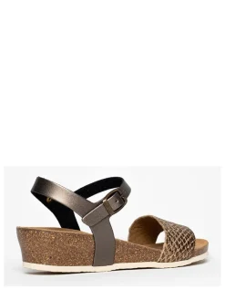 Leren sleehaksandalen 
