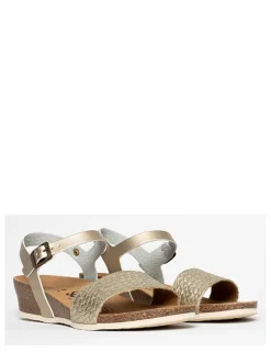 Leren sleehaksandalen 