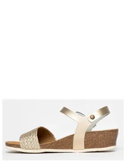 Leren sleehaksandalen 
