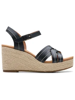 Leren sleehaksandalen 
