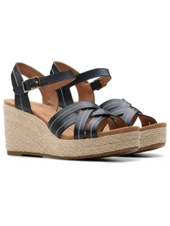 Leren sleehaksandalen 