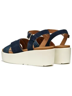 Leren sleehaksandalen 