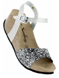 Leren sleehaksandalen