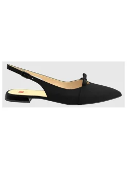 Leren slingballerina's "Pretty" zwart