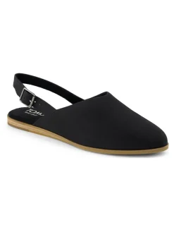 Leren slingballerina's zwart