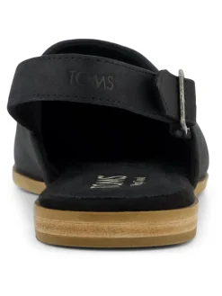 Leren slingballerina's zwart