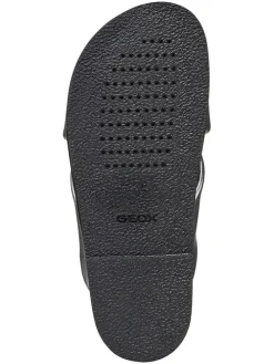 Leren slippers "Adelash" zilverkleurig
