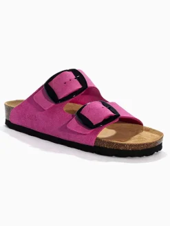 Leren slippers "Alicante" roze